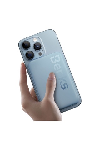 Benks Mp10 6000 mAh İnce Tasarımlı Magsafe Powerbank Mavi