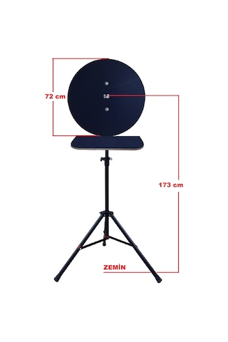 Raf Düzenekli Tripod Ayaklı Dart Arkalık Stand Seti Lacivert