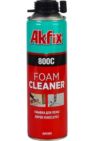 Akfix 800C Köpük Tabancası Temizleme Spreyi Temizleyici 500 Ml (464949172) Çok Renkli