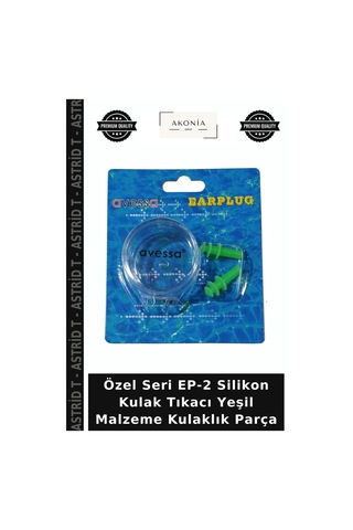 Özel Seri Ep-2 Silikon Kulak Tıkacı Yeşil Malzeme Kulaklık Parça
