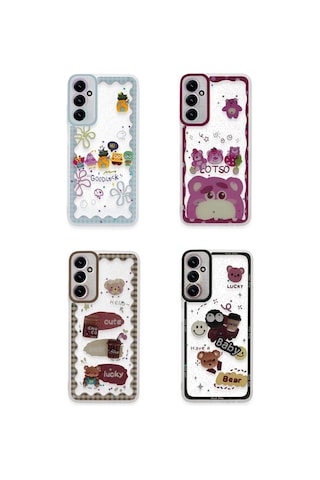 Newface - 445 - Samsung Galaxy Uyumlu A05s Kılıf Sweet Desenli Silikon Kapak - Csmo-tex - - Şeffaf
