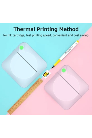 Maiyame Taşınabilir Cep Boyutunda Termal Yazıcı Kablosuz Bt Hata Yazıcısı Basit Kullanım Desteği Fotoğraf Notları Metin Notu Yazdırma Beyaz
