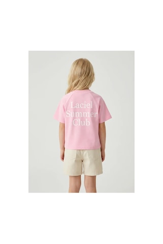 Poala Kids Summer Club Unisex Pembe Tshirt