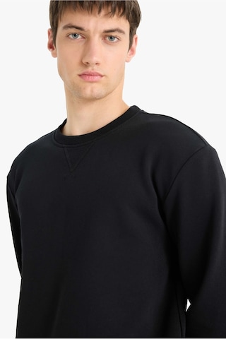 Defacto Regular Fit Bisiklet Yaka Basic Düz Kalın Sweatshirt T3777az25aubk81 Siyah