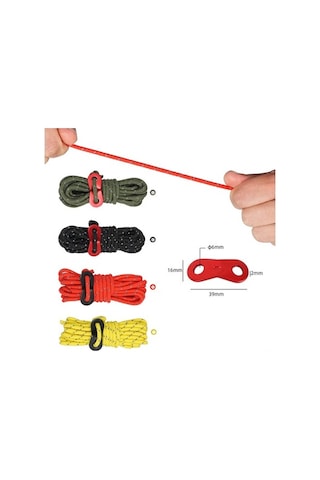 Tongxida 4'lü Naylon Çadır İpi Seti - 4 Renk Seçenekli, Dayanıklı Ve Uygun Yeşil