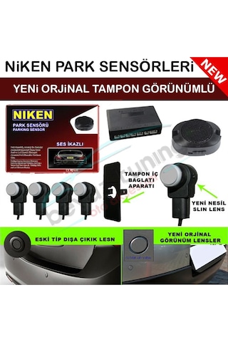 Park Sensörü Arka Sesli Lens Görünümlü Yeni Nesil Lens Siyah