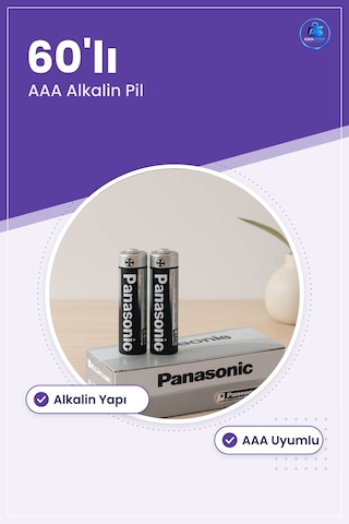Aaa İnce Alkalin Pil 60'lı Uzaktan Kumanda Saat Oyuncak El Feneri