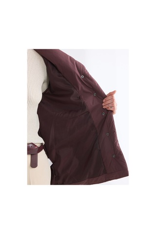LC Waikiki Alıta Cıty Farkıyla Lcw Grace Bordo Ceket Yaka Kadın Şişme Mont Bordo - 931215854 Bordo