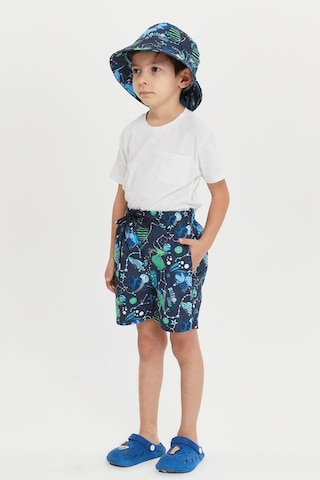 Benitto Kids Erkek Çocuk Desenli Deniz Şortu 7012-yeşil