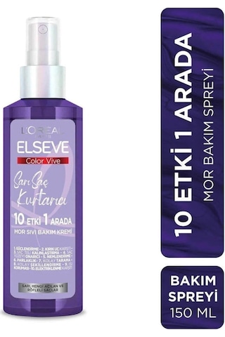 Elseve L'oreal Paris Color Vive Sarı Saç Kurtarıcı Mor Sıvı Bakım Kremi 150 Ml