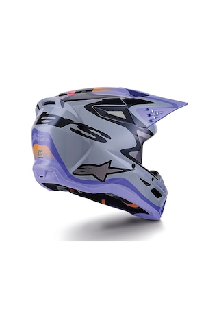 Alpinestars Sm3 Youth Jettson Off-road Çocuk Genç Motosiklet Kaskı Gri Mavi Gri / Mavi