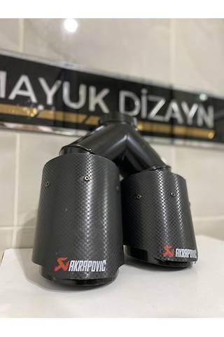 Akrapovic Karbon Egzoz Ucu Çift Çıkış 90mm Sağ --mayukdizayn--