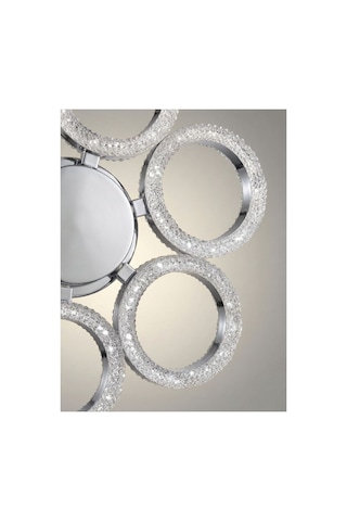 LumiaLighting Zero Model Gümüş Kumandalı 6"lı Ledli 3 Renk Modu Kristal Salon Mutfak Yatak Çocuk Odası Avize
