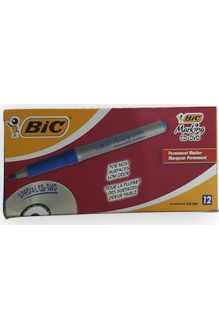 Bic Marking Cd/dvd Permanent Marker Mavi 12'li Paket Çok Renkli