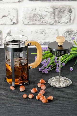 Lüx Cam 350 Ml French Press Siyah Çok Renkli