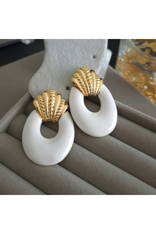 Vip Özel Seri Çift Renk Vintage Kadın Küpe Çok Renkli