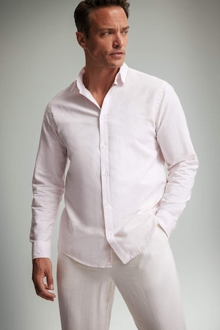 DeFacto Regular Fit Polo Yaka Keten Yazlık Uzun Kollu Gömlek E1729AX25SPPN185