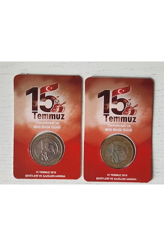 Edi Antik 15 Temmuz 2016 Demokrasi Ve Milli Birlik Günü Hatıra Para 2 Adet