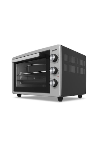 Simfer 3426 İnox Gri 34 LT Statik Mini / Midi Fırın - 4 Fonksiyon, Programlanabilir Pişirme & Isı Kontrol