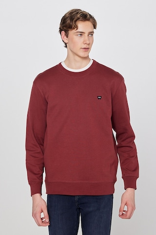 Wrangler Pamuklu Regular Fit Normal Kesim Bisiklet Yaka Logo Detaylı Sweatshirt Firedbrick