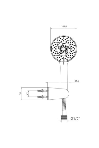 Eca Logica Plus Mafsallı Duş Seti Banyo Üst Takımı 102117402 Krom