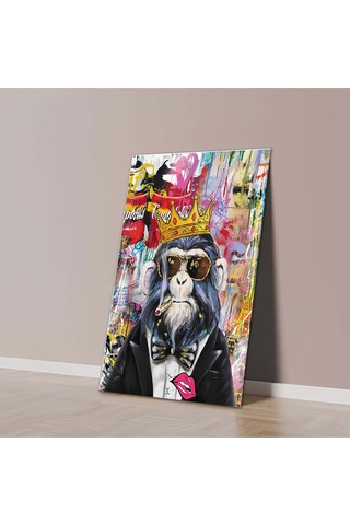 Banksy Graffiti Cam Tablo, Ev Ve Ofis Duvar Dekoru, Hediyelik Büyük Temperli 4 Mm Cam Tablo