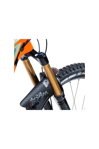 Wake Mtb Bisiklet Çamurluk Trekking Ön Veya Arkaya Takılabilir 4 Adet Cırt Kelepçe Hediyeli Siyah Kırmızı Siyah - Gri