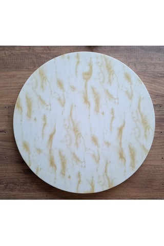 Fbt Üçlü Sehpa Servis Sehpasi Ceviz Mdf Lam Kaplama Tabla Siyah Metal Ayak Siyah