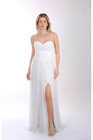 Abiye Elbise Dori 00kb5108 Beyaz