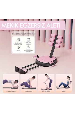 Çok Fonksiyonlu Mekik Aleti Ev Kol Üst Vücut Karın Ve Core Egzersiz Cihazı + Pilates Çorabı