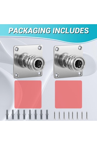 Geeroyoo Otomatik Köpük Topu Tutucu Seti - Paslanmaz Çelik, Kolay Montaj, 1/4 İnç Hızlı Bağlantı, 2'li Paket