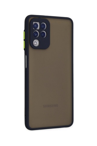 Galaxy A22 Kılıf Montreal Silikon Kapak - Lacivert