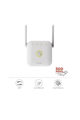 Torima WR-25 300 Mbps Wifi Sinyal Yakınlaştırıcı Güçlendirici Router Beyaz