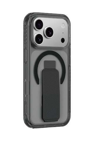 Apple Uyumlu iPhone 17 Pro Kılıf M-safe Şarj Özellikli Standlı Amazingthing Titan Pro Plus Kapak Siyah Siyah