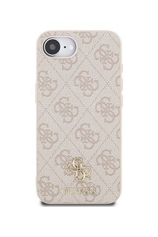 Apple iPhone 16e Uyumlu Kılıf Guess Lisanslı M-safe Şarj Özellikli Small 4g Classic Kapak Pembe