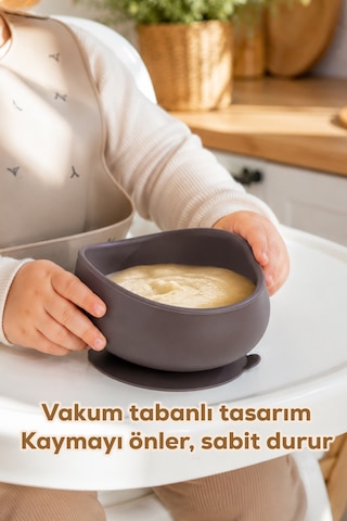 Porsima 34004 Silikon Vakumlu 300ml Mama Kasesi Antrasit