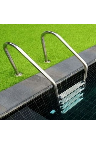 DEKOR HAVUZ 4 BASAMAK STANDART PASLANMAZ HAVUZ MERDİVENİ AISI 316