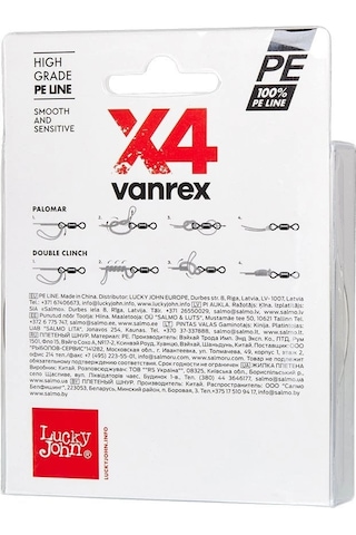Lucky John Vanrex X4 Pe Örgü Yosun Yeşil 125m 0,08mm İp Misina - Standart
