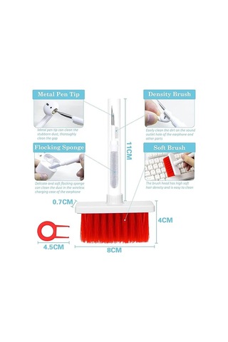 Klavye Temizleme Fırçası, 5'i 1 Arada, Çok İşlevli Klavye