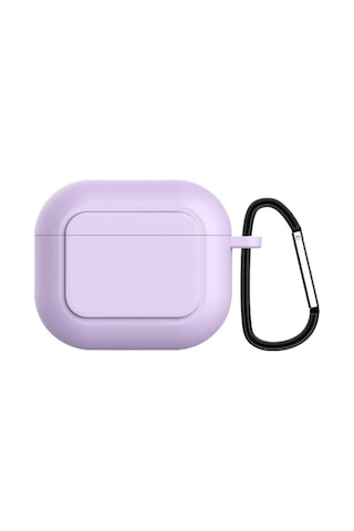 Ally Apple Airpods Uyumlu, 3 İçin Kancalı Ultra İnce Silikon Kulaklık Kılıfı- 5775