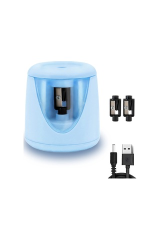 Ruicoo Pil Ve Usb Şarjlı Otomatik Kalemtıraş - Mavi Renk, Pratik Ve Kullanışlı