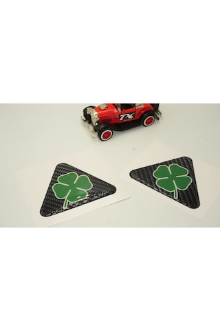 Alfa Romeo Yonca Logo Yan Çamurluk 3M 3D Karbon Damla Logo Amblem (547073915)