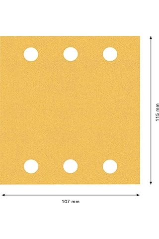 Professional 10x Expert C470 Zımpara Kağıtları 6 Delikli Boyalı Ahşap, Sert Ahşap, 115x107 Mm, Kum Kalınlığı 120, Aksesuar Titreşimli Zımpara Makinesi