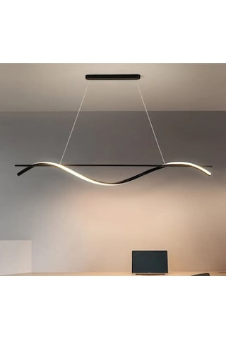 Demirkapı / 100 Cm / Sarkıt Avize / Antrasit Gövde / 3 Renk Işık Antrasit