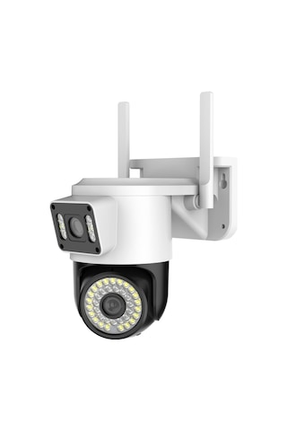 Wifi Güvenlik Kamerası Çift 1080p 2mp Çift Kamera 2.4g/5ghz Wifi Ev Güvenliği Algılama Alarmı İki Yönlü İnterkom Uygulama:yoosee