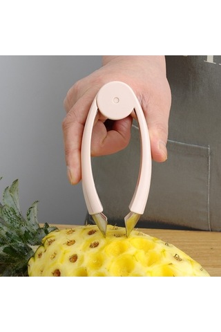Dancemonkey Paslanmaz Çelik Ananas Göz Çıkarıcı Sivri Çilek Klipsi Pembe, Güzel Kombin Klips Pembe