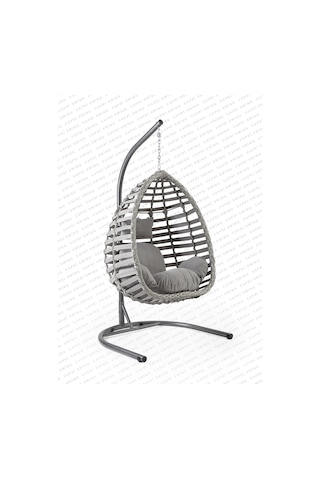 Gardenya Bahçe Capri Swing Gümbet Rattan Bahçe Ve Balkon Salıncağı Gri
