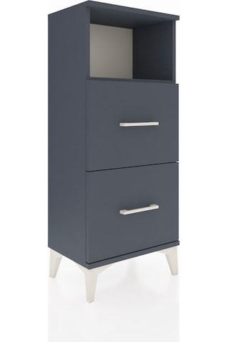 Arges Komodin Tek Raflı 2 Çekmeceli 44x30x106 Antrasit-antrasit Antrasit