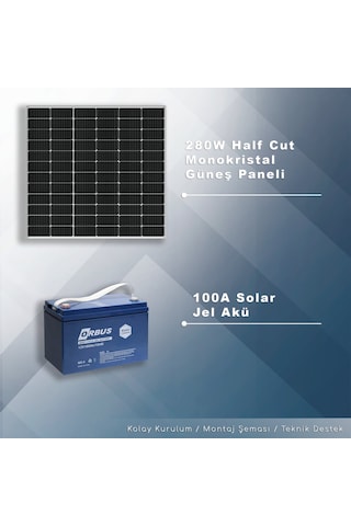 Matech 1 kW Solar Paket Sistem (1000W/Gün)