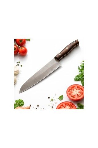 Ch Woodlıne N690 Santoku Şef Bıçağı Avusturya N690 Çelik, Ceviz Saplı, Ultra Keskin El Yapımı Mutfak Bıça